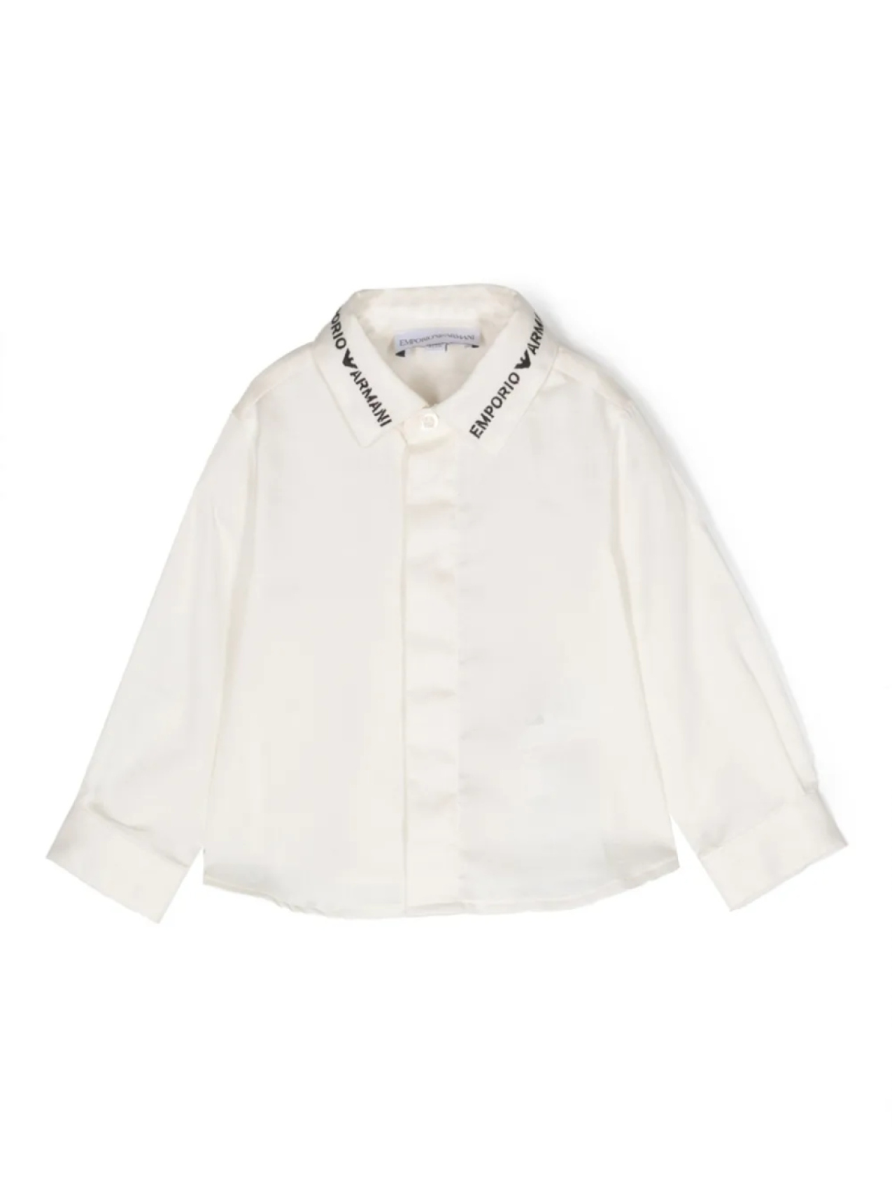 

Emporio Armani Kids рубашка с вышитым логотипом, белый