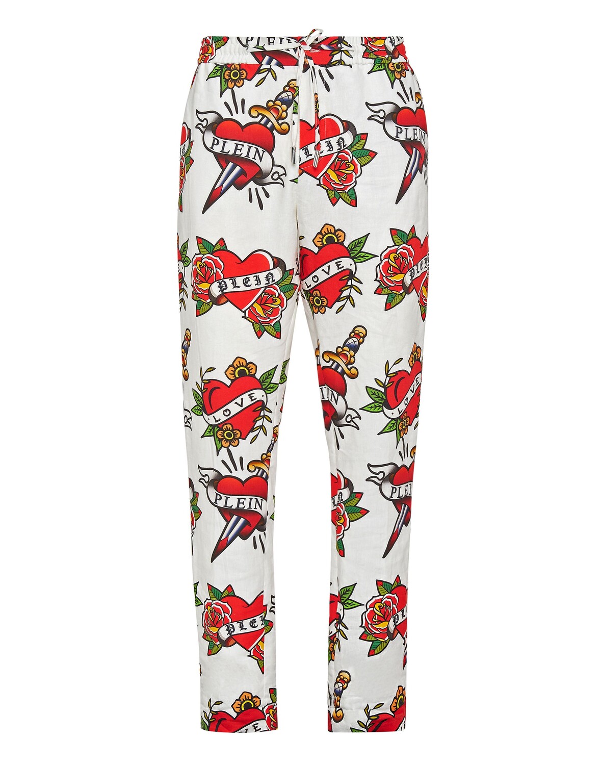 

Льняные спортивные брюки Love Philipp Plein, белый