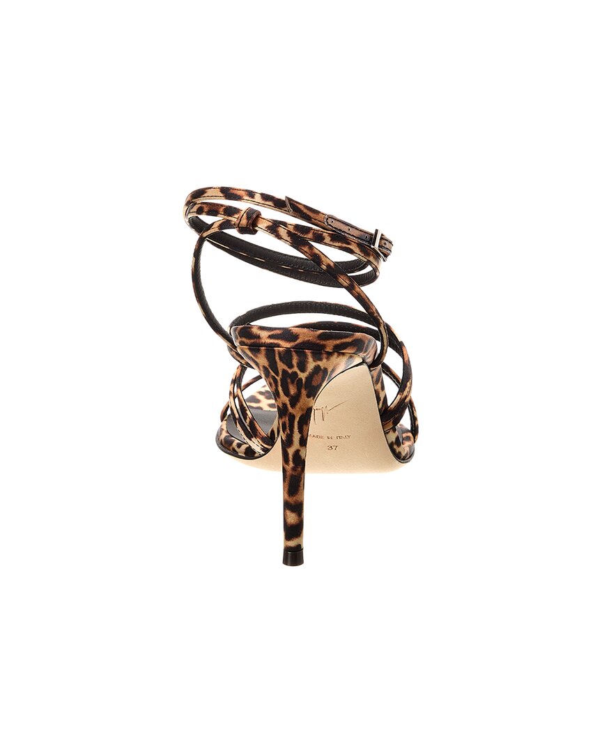 Giuseppe Zanotti Intriigo Claire 90 Satin Sandal, коричневый — фото 3