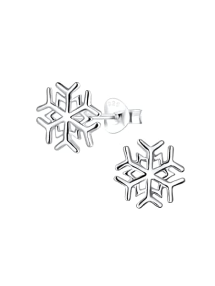 

Alexander York Серьги-гвоздики в виде снежинок из серебра 925 пробы, комплект из 2 штук