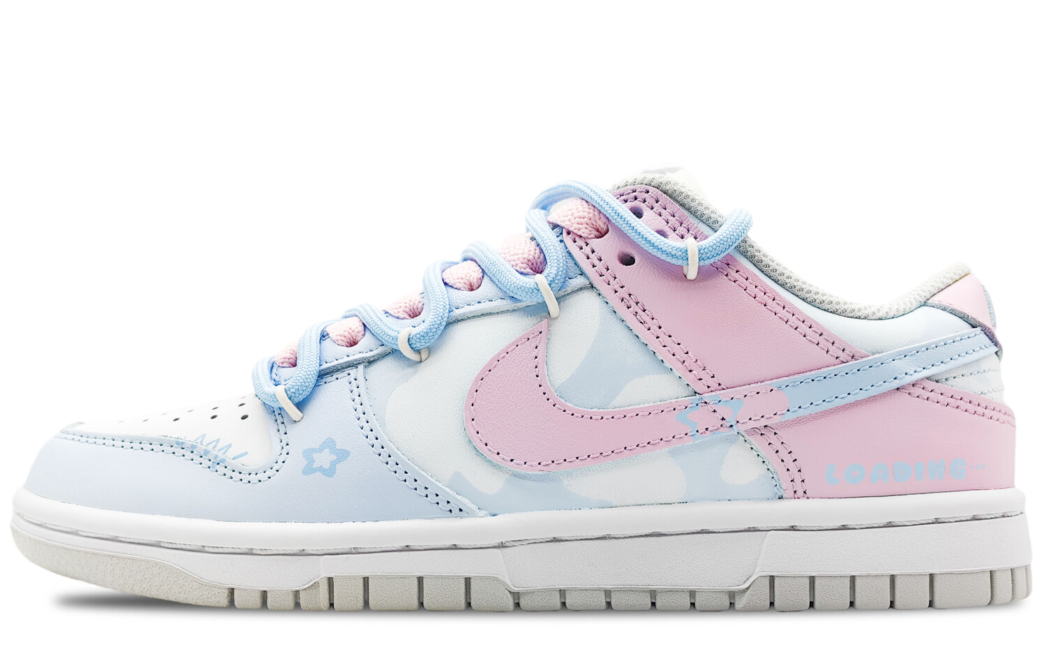 

Кроссовки Nike Dunk Skateboarding Shoes Women's Low-top Blue/pink, белый