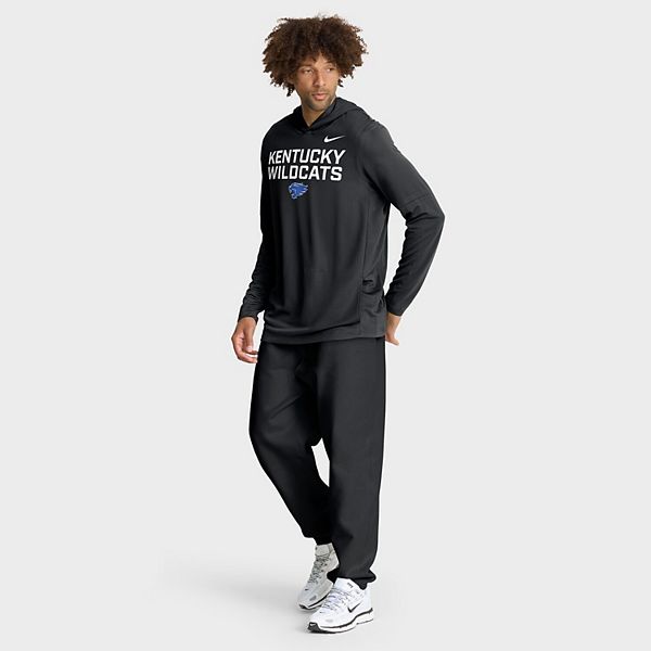 Мужская черная худи kentucky wildcats 2025 sideline dri-fit с длинным рукавом Nike — фото 4