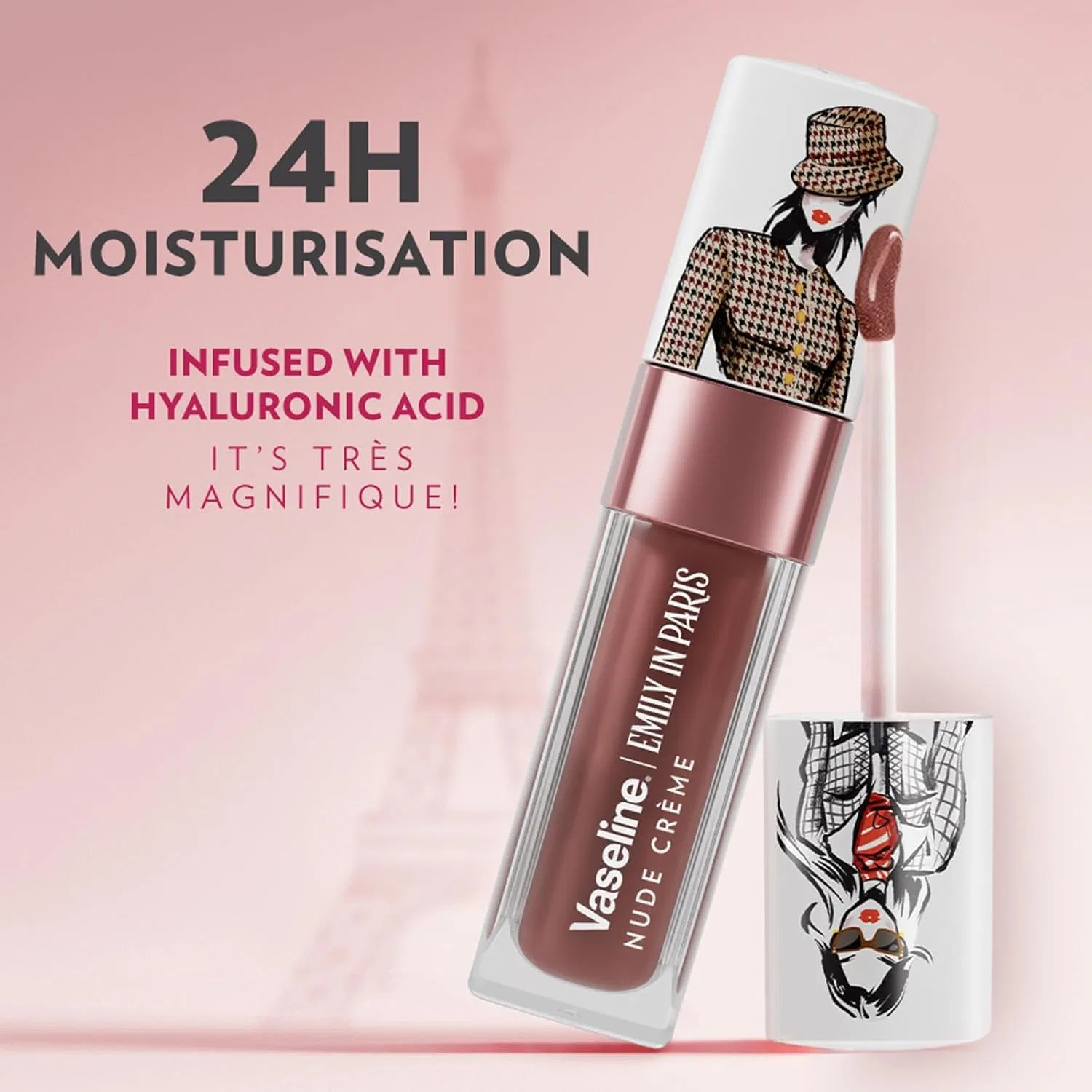 Масло для губ Vaseline x Emily in Paris Nude Crème, 4 г Vaseline, Nude Crème — фото 3