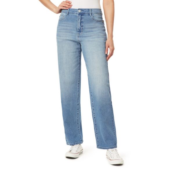 

Джинсы прямые с высокой посадкой Insta Stretch Fearless Curvy для девушек Wallflower, цвет elle