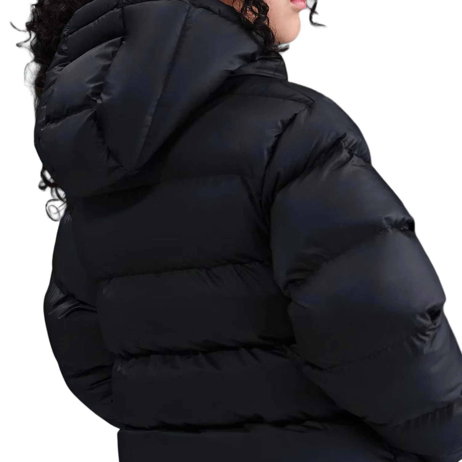 Куртка капюшон Nike Kids Jackets Hooded Moderate черная — фото 4