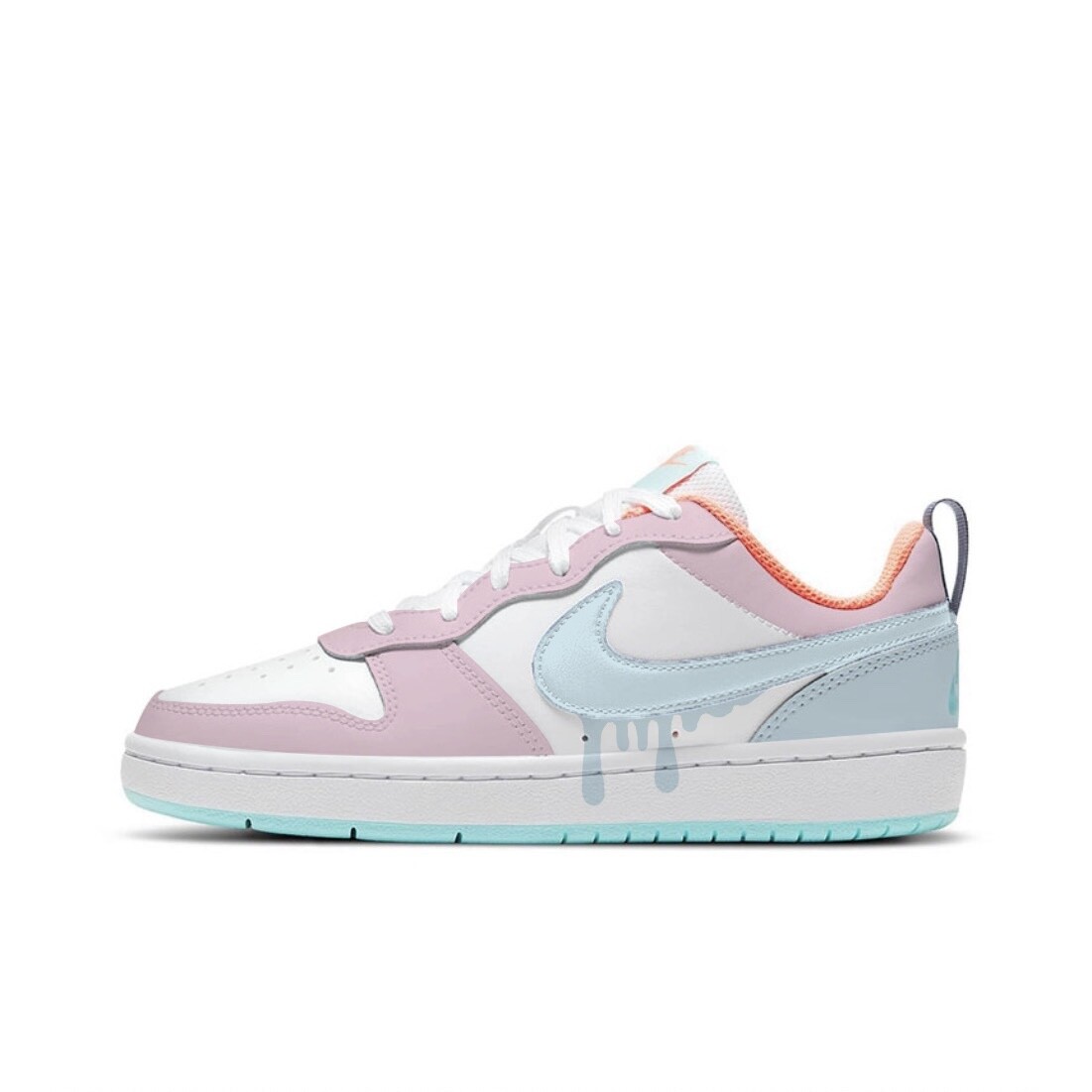 

Кроссовки Nike Court Borough 2 Skateboarding Shoes Women's Low-top White/pink/blue, розовый