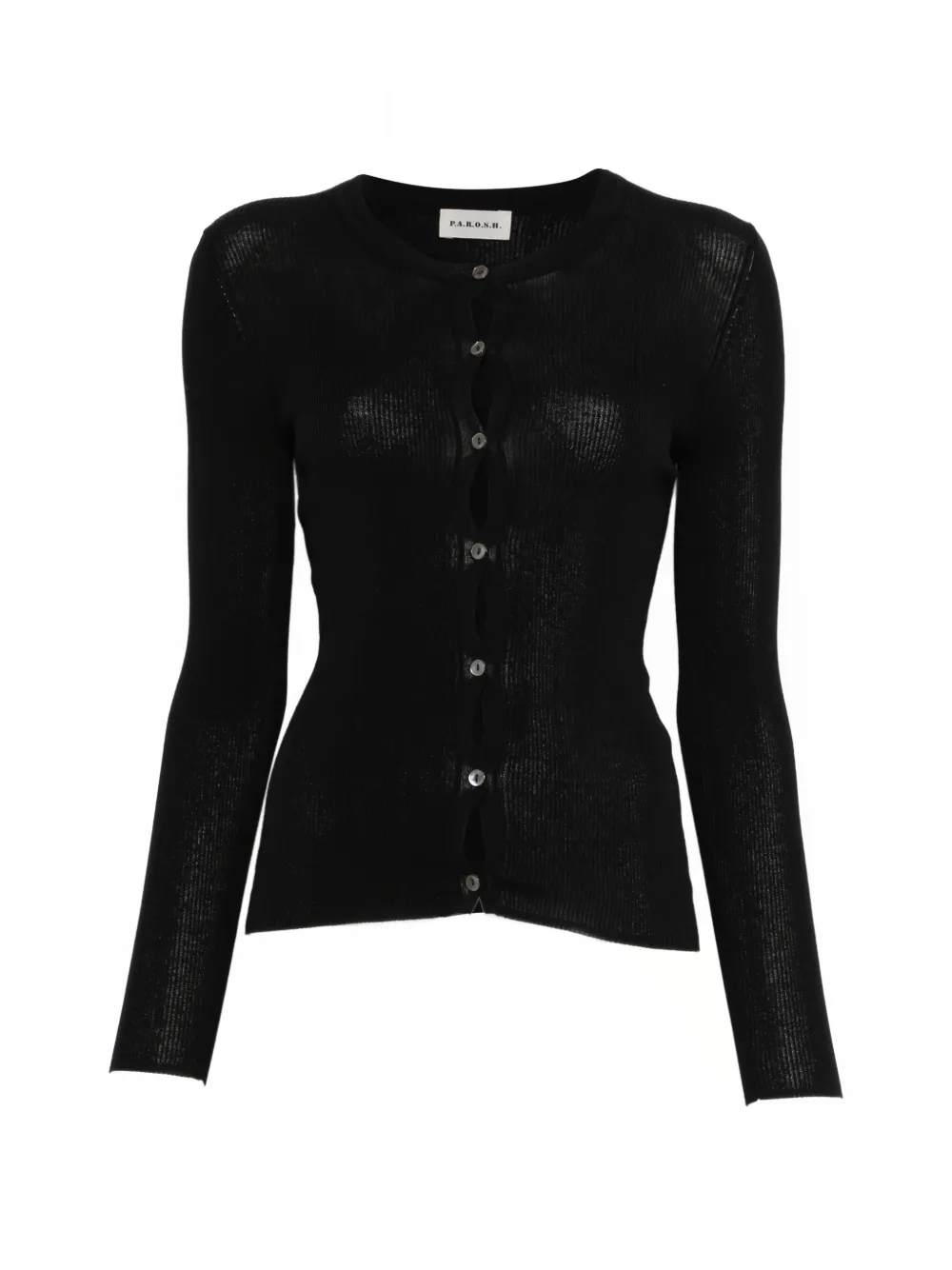 

Кардиган в рубчик P.A.R.O.S.H., черный