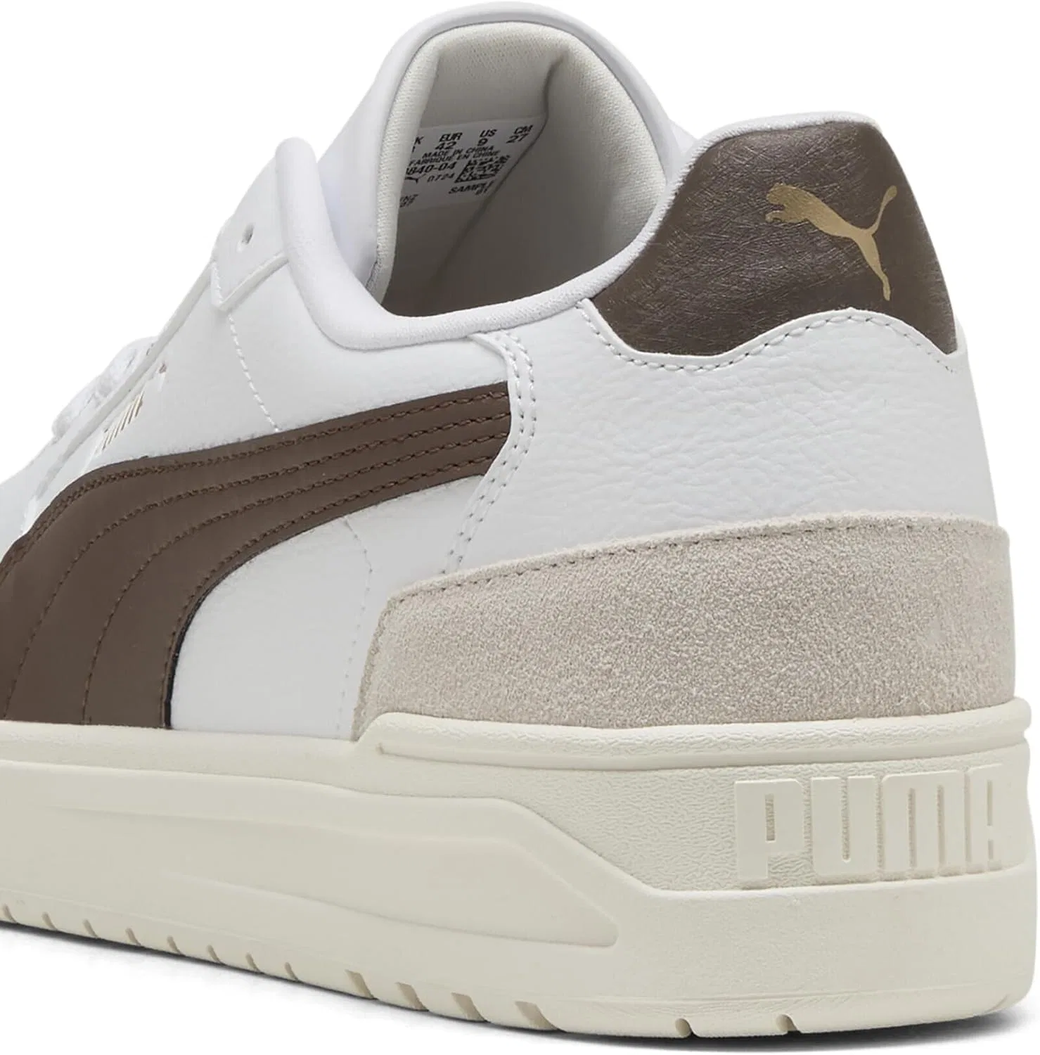 Кроссовки Puma Unisex Shuffle Downtown OG, White Flat Bronze Vapor Gray Brown — фото 3