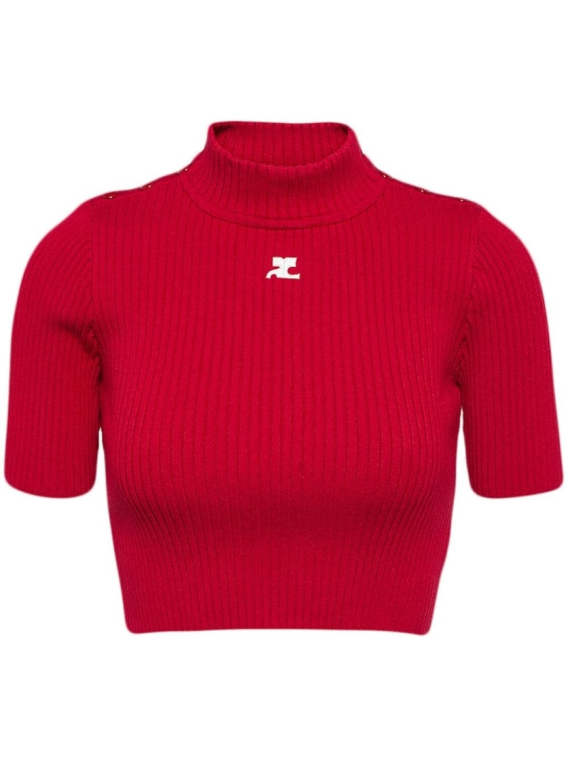 

Courrèges укороченный джемпер с логотипом, красный