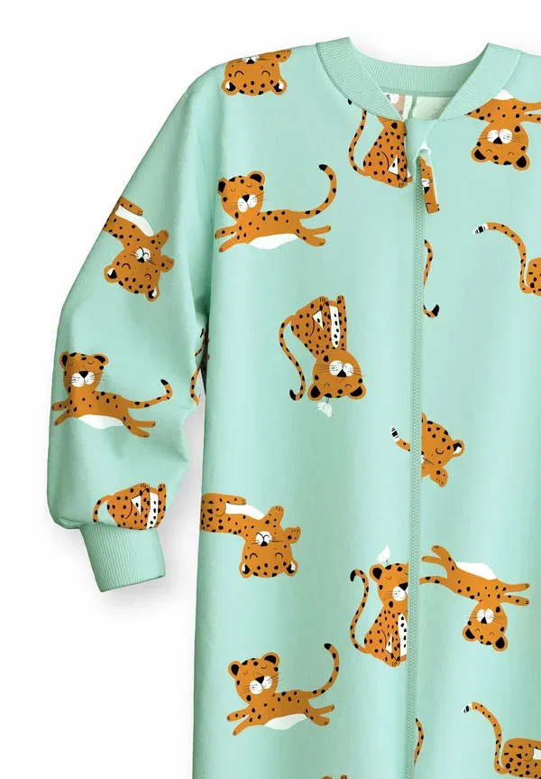 Пижама Calida Animals sleep suit, цвет ледяная мята — фото 2