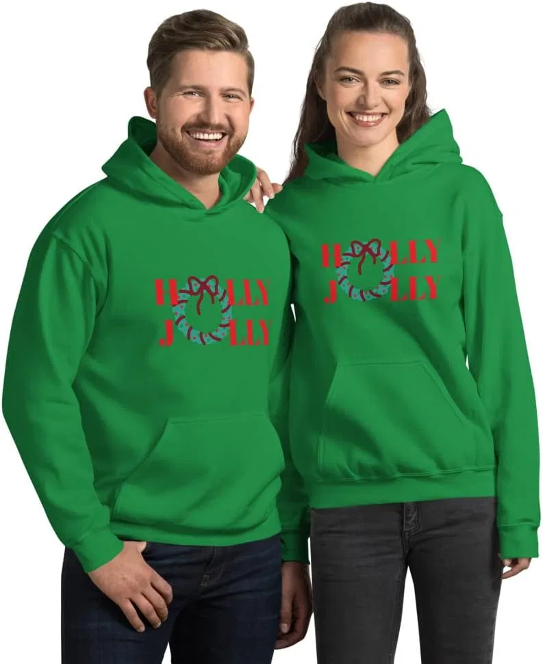 Худи унисекс с рождественским венком Holly Jolly