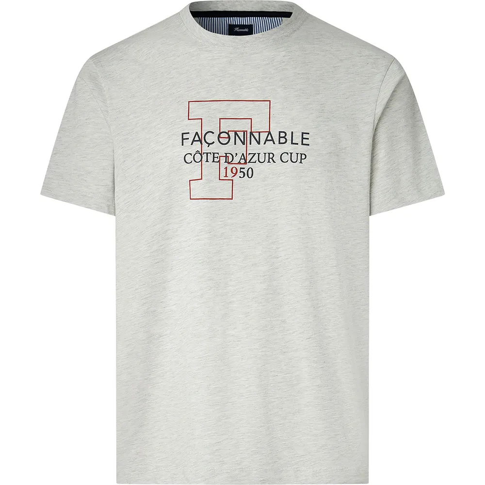 

Футболка с коротким рукавом и принтом Façonnable, серый