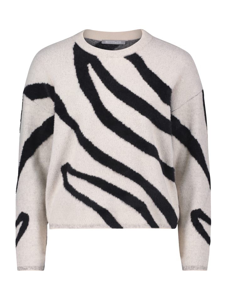 

Пуловер BETTY & CO Strickpullover mit Jacquard, цвет Nature-Black