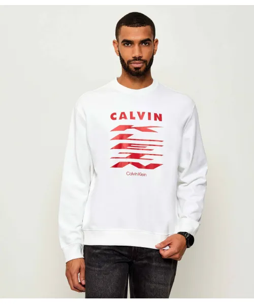 

Махровая толстовка Loose fit Calvin Klein Jeans, белый