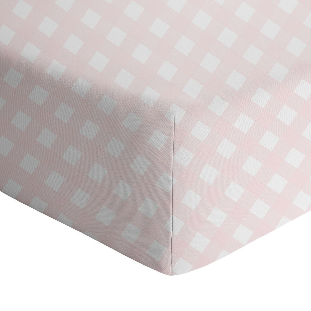 

Простыня из хлопкового джерси Living Textile на подгонке Living Textiles, цвет Pink Gingham