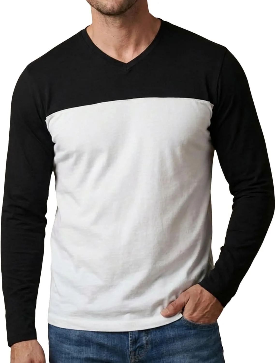 

Футболка Decrum с длинным рукавом и V-образным вырезом