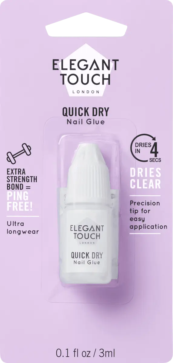 

Клей для ногтей Quick Dry 3 мл. Elegant Touch