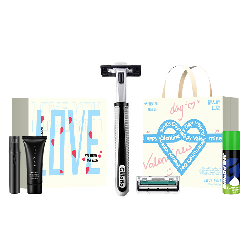 Бритвенные станки fang 2 manual Gillette, Gillette Fusion 2 серебряный серый-Nine Blade Heads Beloved Box — фото 2