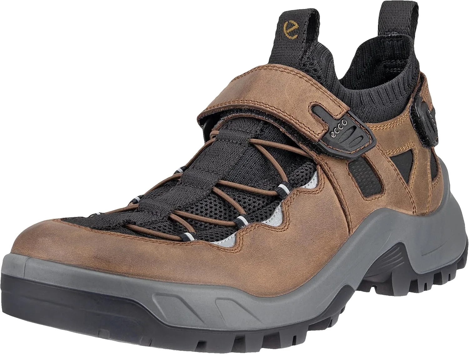 Мужские сандалии ECCO Offroad Explorer с двумя ремешками, коричневый/черный/верблюжий — фото 2