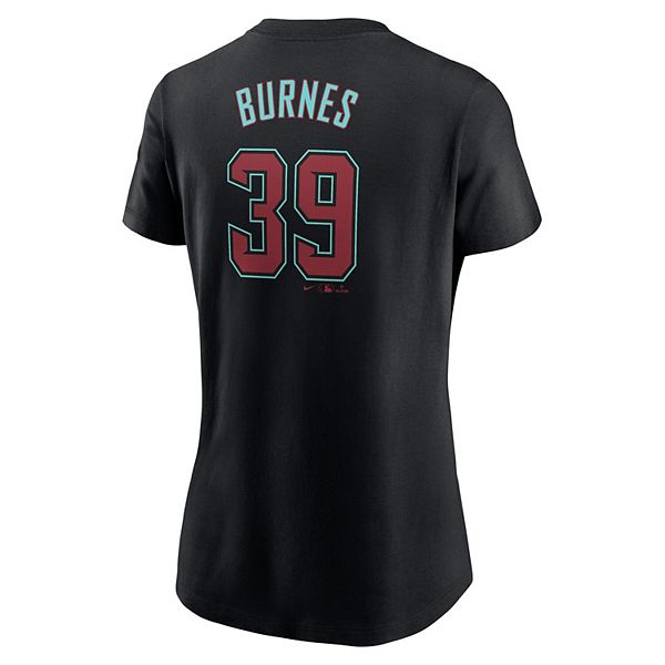 Футболка женская Corbin Burnes Arizona Diamondbacks Fuse Name & Number черная Nike — фото 4