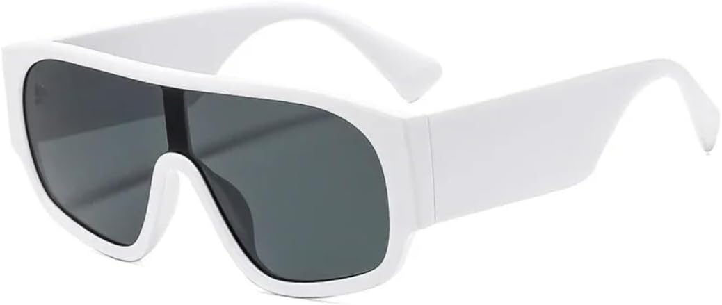 

Солнцезащитные очки с защитой UV400 | Широкие дужки с леопардовым принтом в стиле панк | для женщин и мужчин, для занятий спортом на открытом воздухе и вождения LXLHWN, White