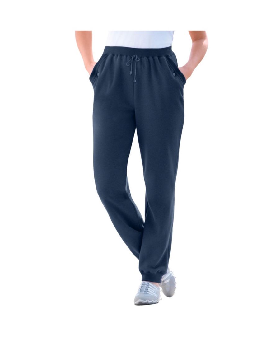 

Женские спортивные брюки Within Better-Fleece Pull-On Jogger Sweatants Woman Within, Navy