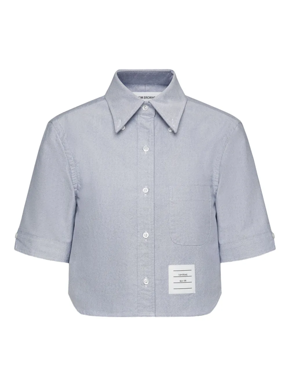 

Рубашка оксфорд с короткими рукавами THOM BROWNE, синий