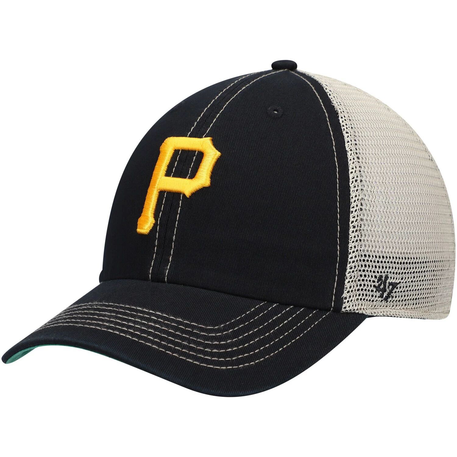 

Мужская черная кепка Pittsburgh Pirates Trawler Clean Up Trucker Snapback '47