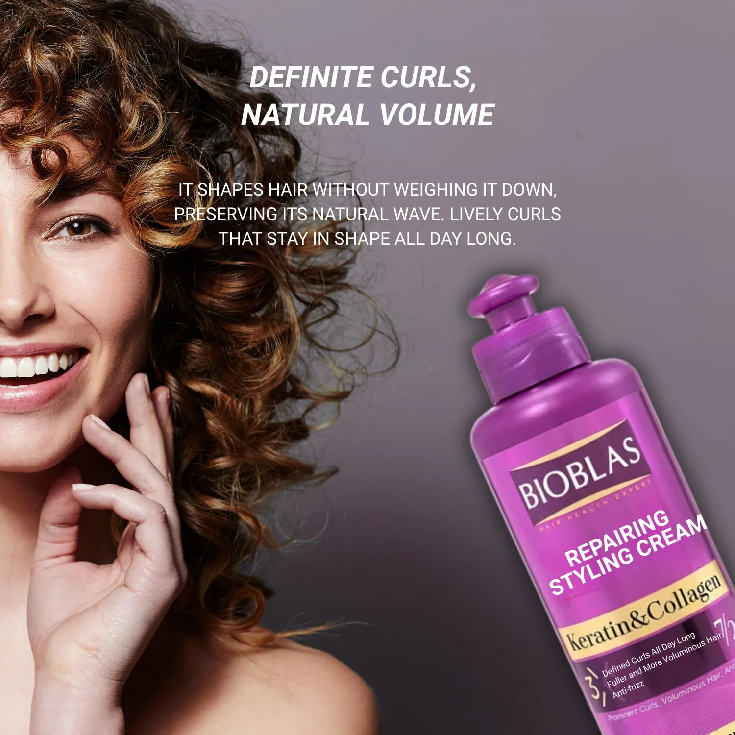 Крем для укладки волос с кератином и коллагеном «Repairing Styling Cream» от Bioblas Bioblas — фото 2