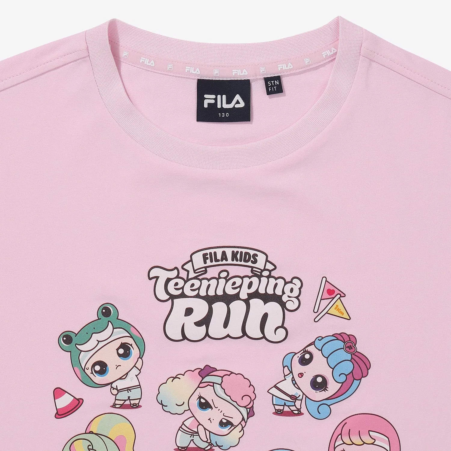 Детская футболка Drywave Princess Catch Teenieping розового цвета от Fila Kids — фото 2