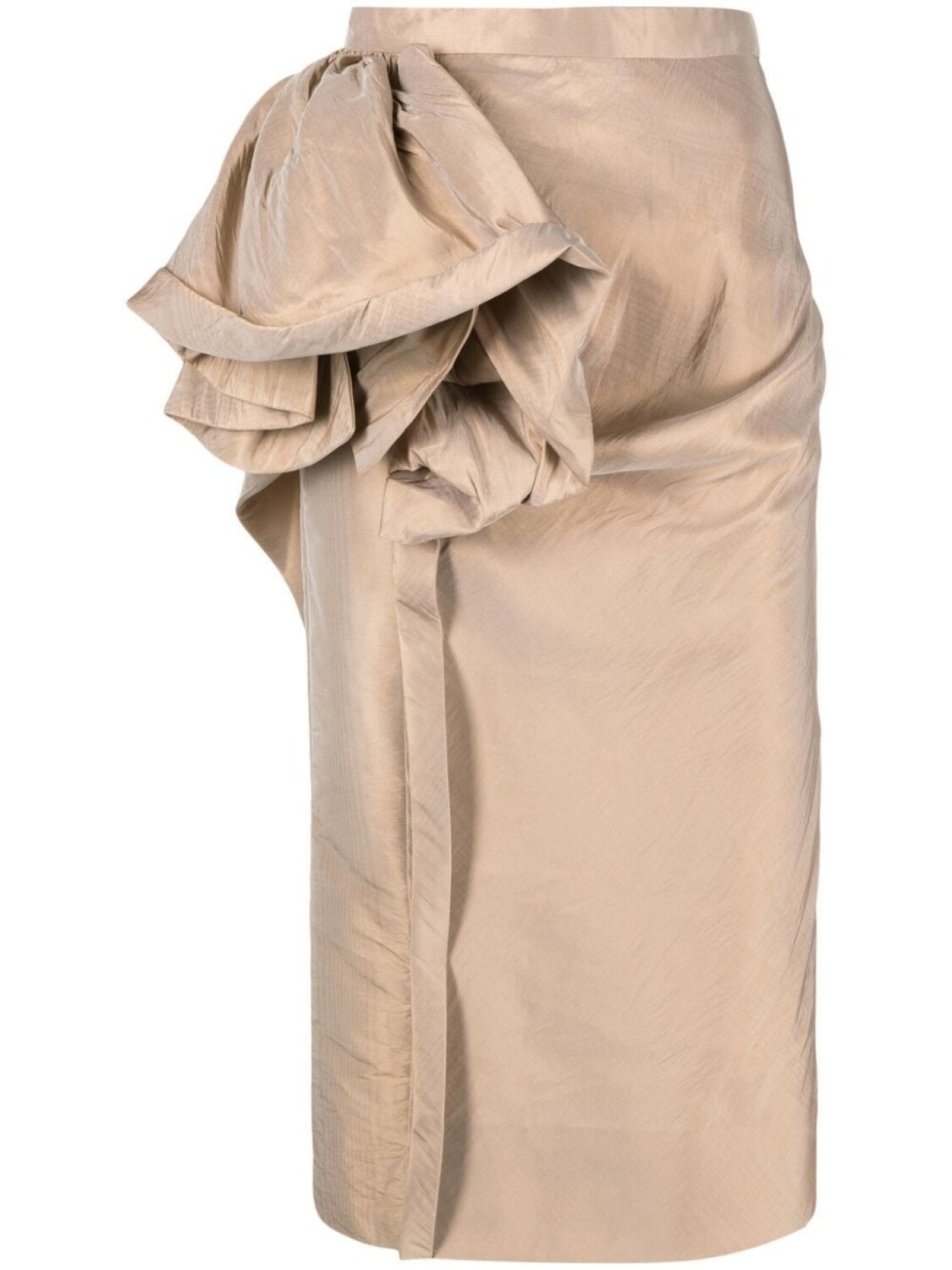 

Maison Margiela юбка миди с оборками, нейтральный цвет
