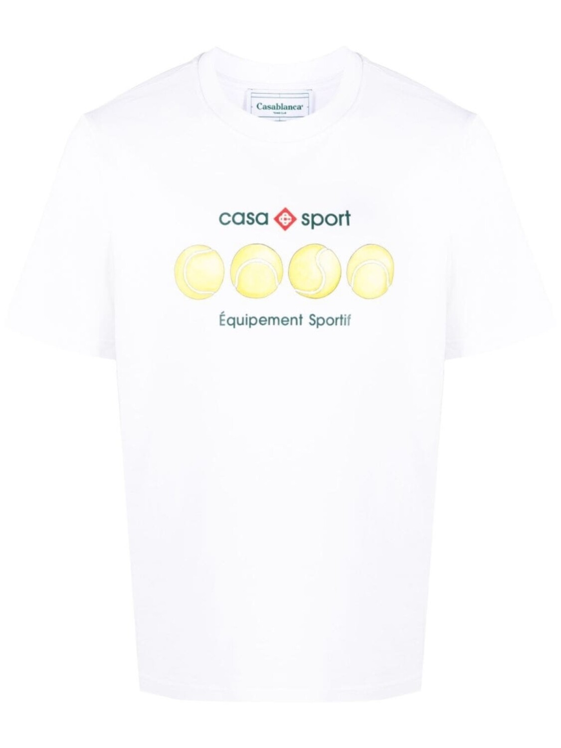 

Casablanca футболка Tennis Ball из органического хлопка, белый