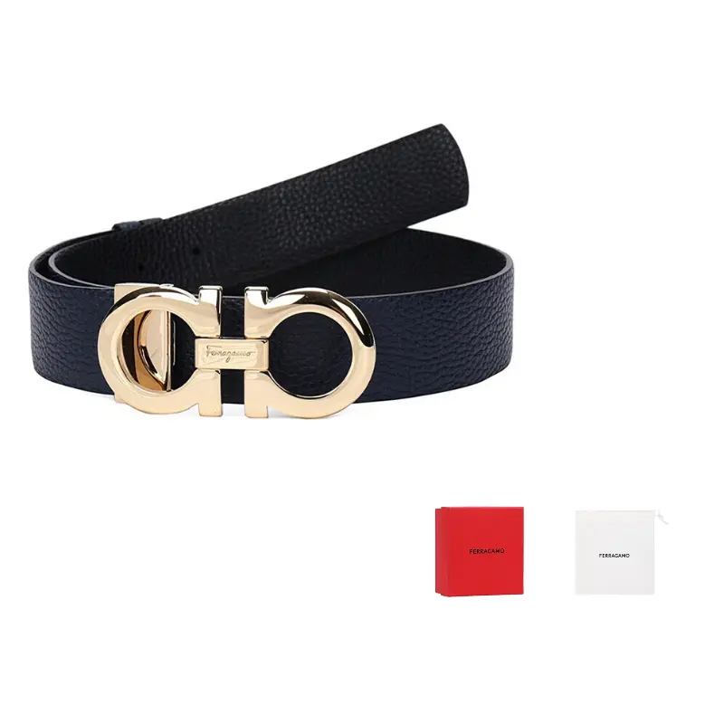 

Ferragamo Реверсивный ремень Gancini, Dark Blue Black