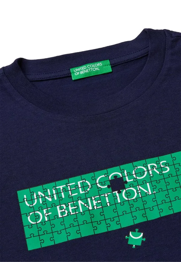 Футболка с логотипом United Colors Of Benetton, Blue — фото 3