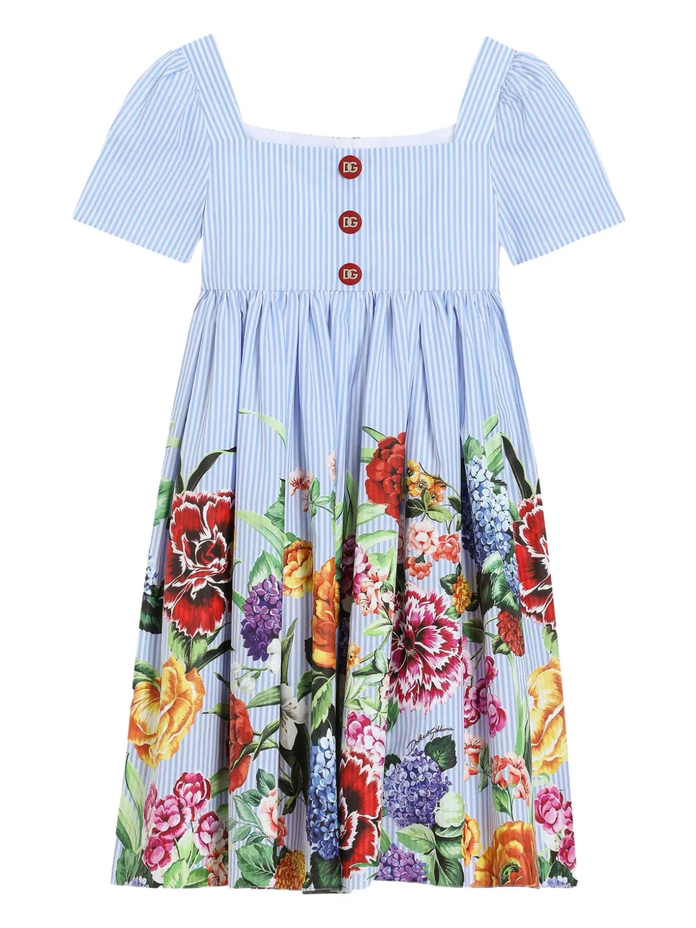 

Платье в полоску Dolce & Gabbana Kids, синий