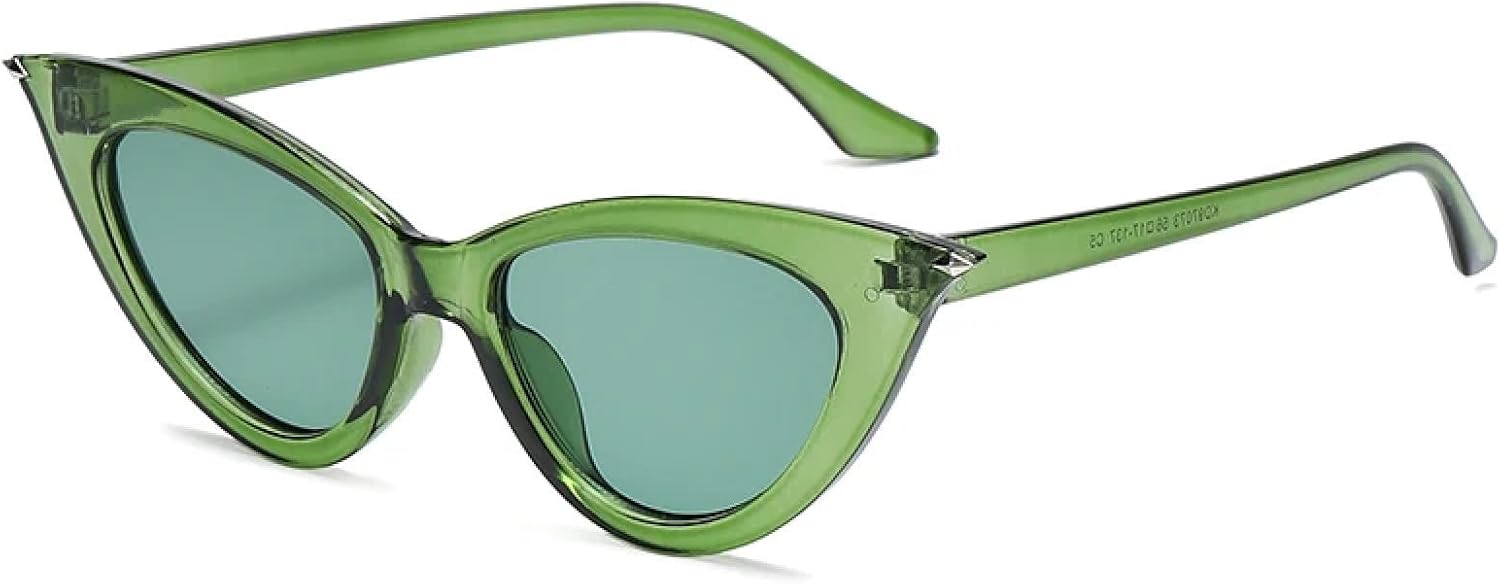 

Солнцезащитные очки с защитой от УФ-излучения UV400 | «Кошачий глаз», маленький размер | Для женщин и мужчин, для занятий спортом на открытом воздухе и вождения DSVIGF, Green