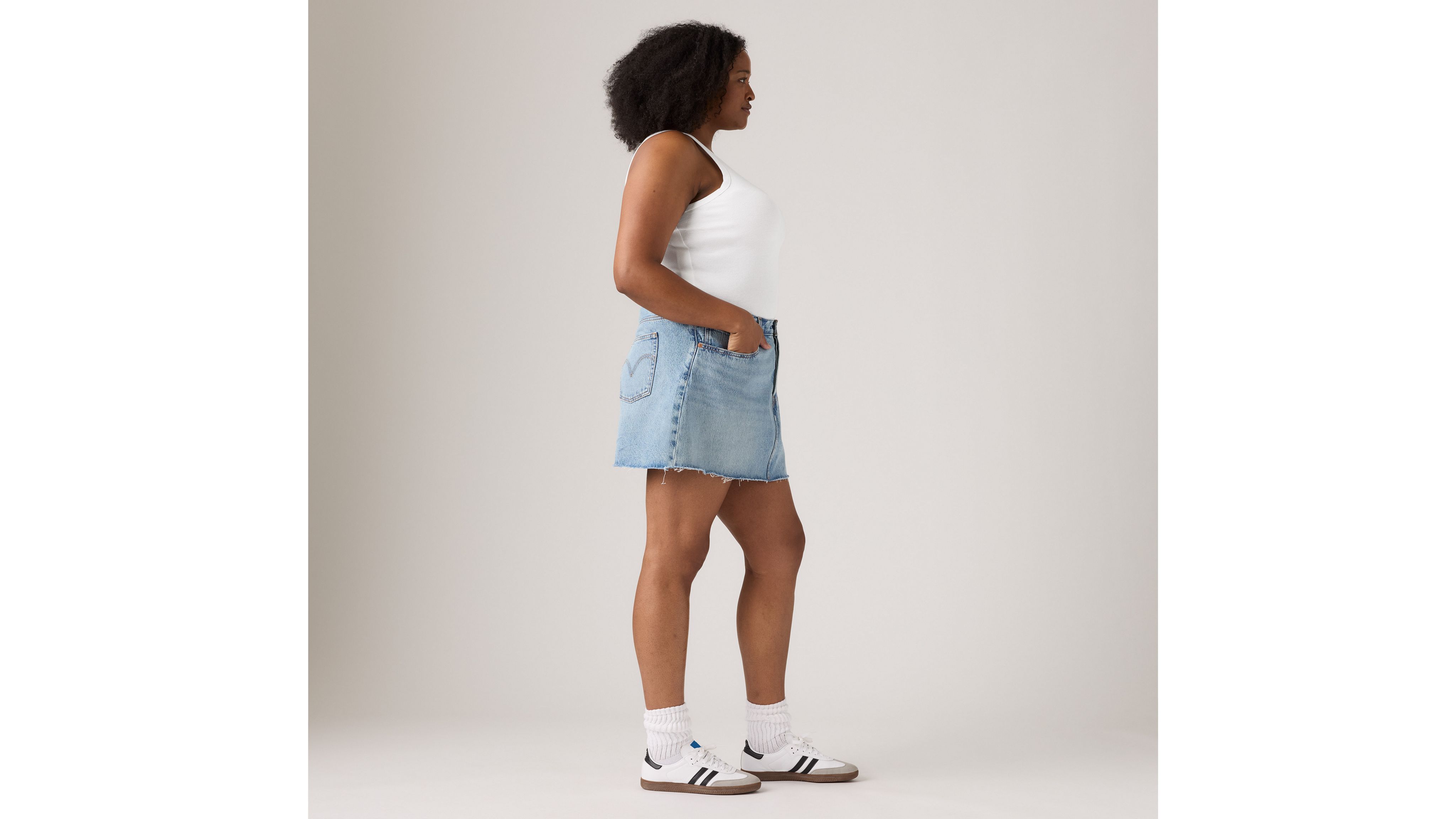 Юбка Icon (большие размеры) Levi's, Woven Minutes - Medium Wash — фото 3