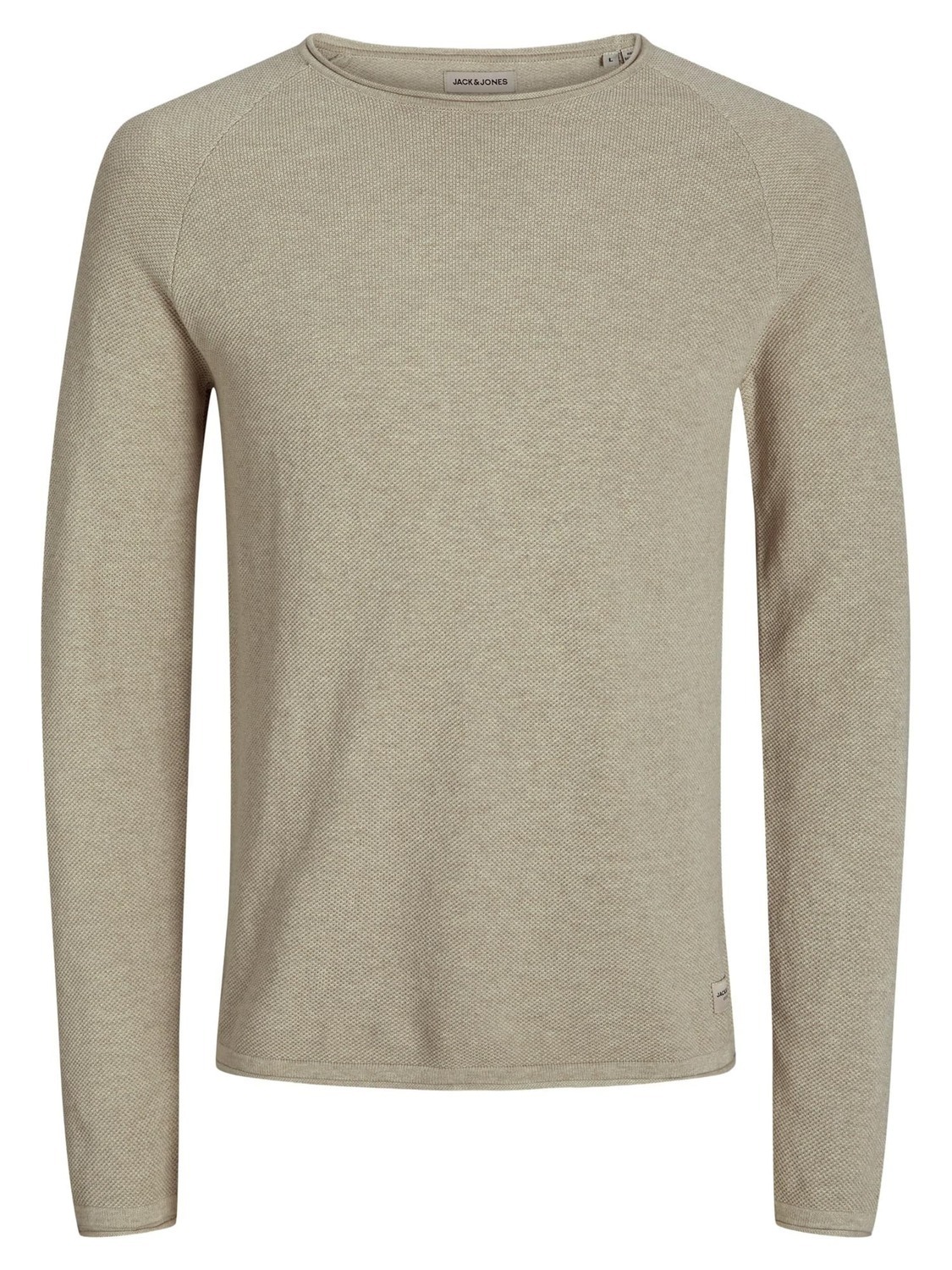 

JACK & JONES Свитер 'JJEHill' бежевого цвета Regular fit