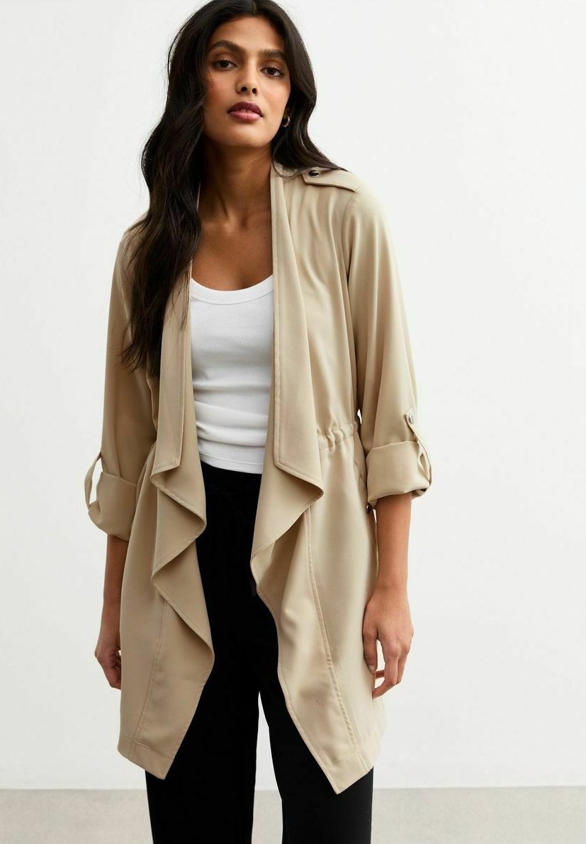 

Классическое пальто WATERFALL HEM DUSTER New Look, цвет Stone
