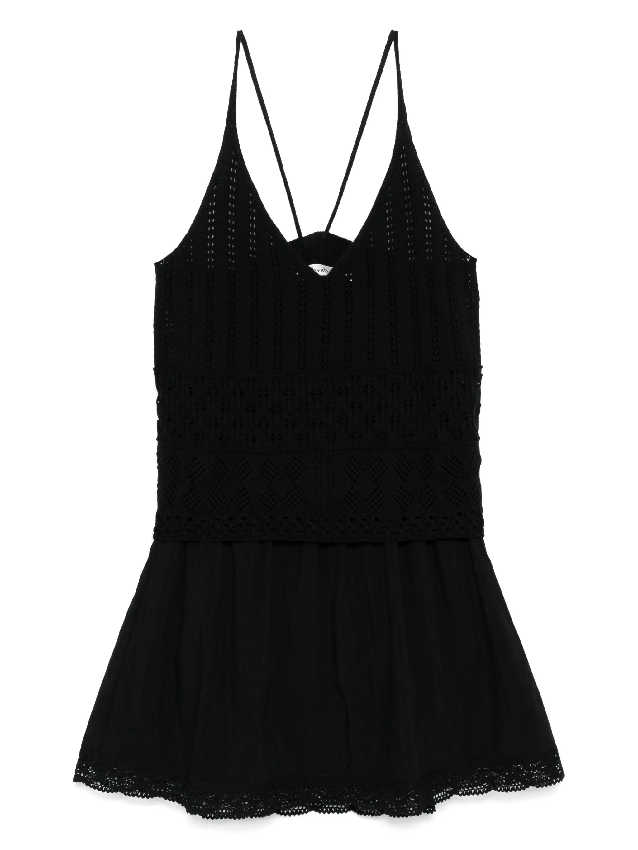 

Комплект из топа и юбки в технике кроше B+Ab, черный