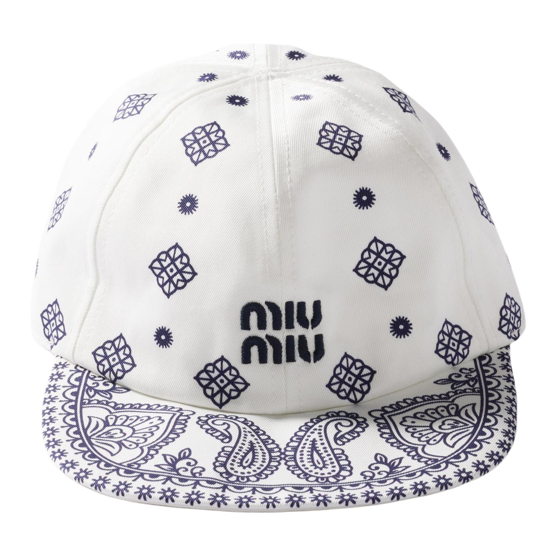 

Бейсболка с принтом пейсли MIU MIU, белый