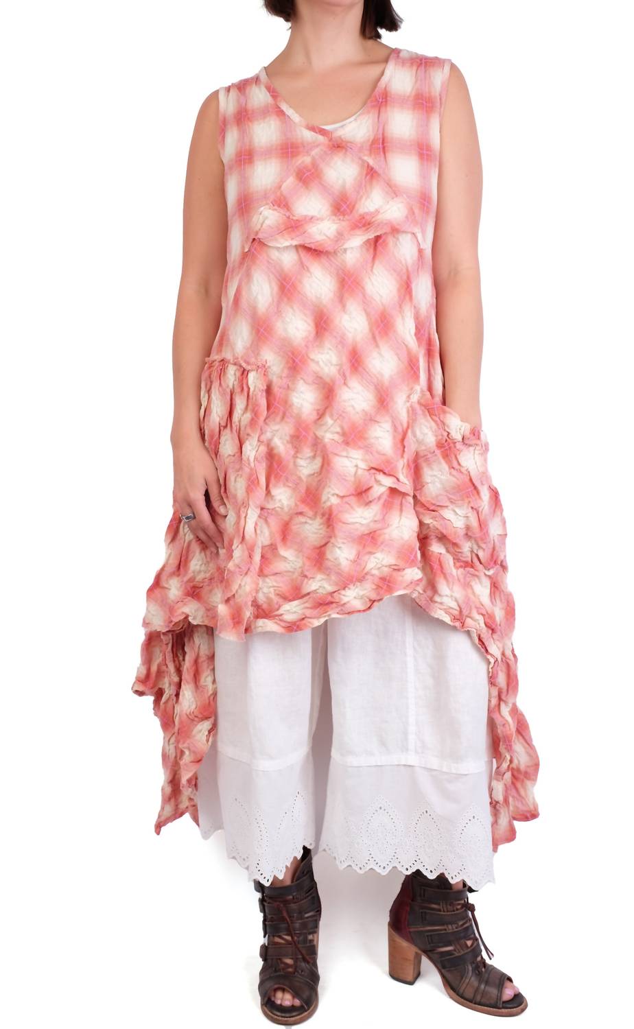 

Многоцветное платье-сорбе с драпировкой Bodil, мультиколор