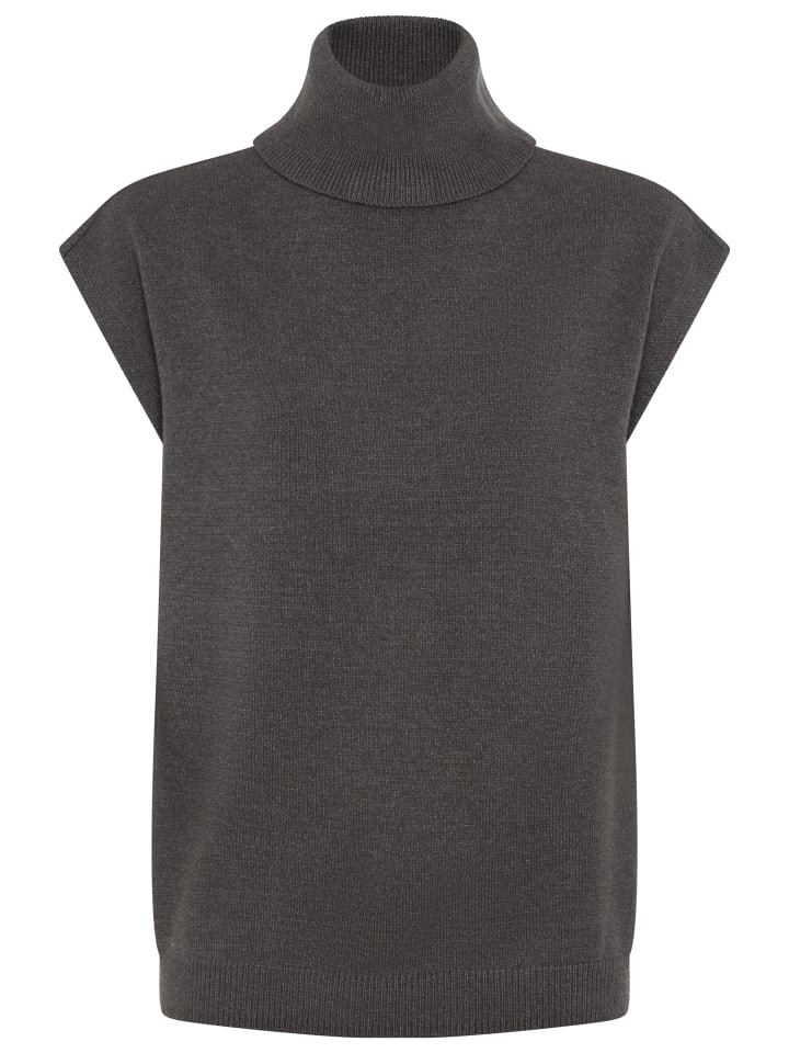 

Жилет-свитер цвета антрацитовый меланж Laura Scott