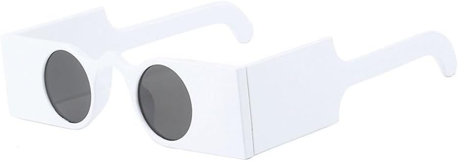 

Ретро уникальные квадратные женские солнцезащитные очки, модные, с маленькими круглыми линзами, защита от УФ-излучения UV400, женские очки с широкими дужками и леопардовым принтом SKFGNX, White Gray