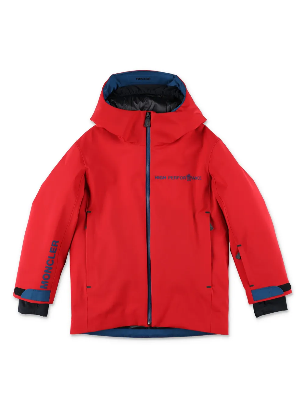 

Пуховик с капюшоном MONCLER GRENOBLE KIDS, красный