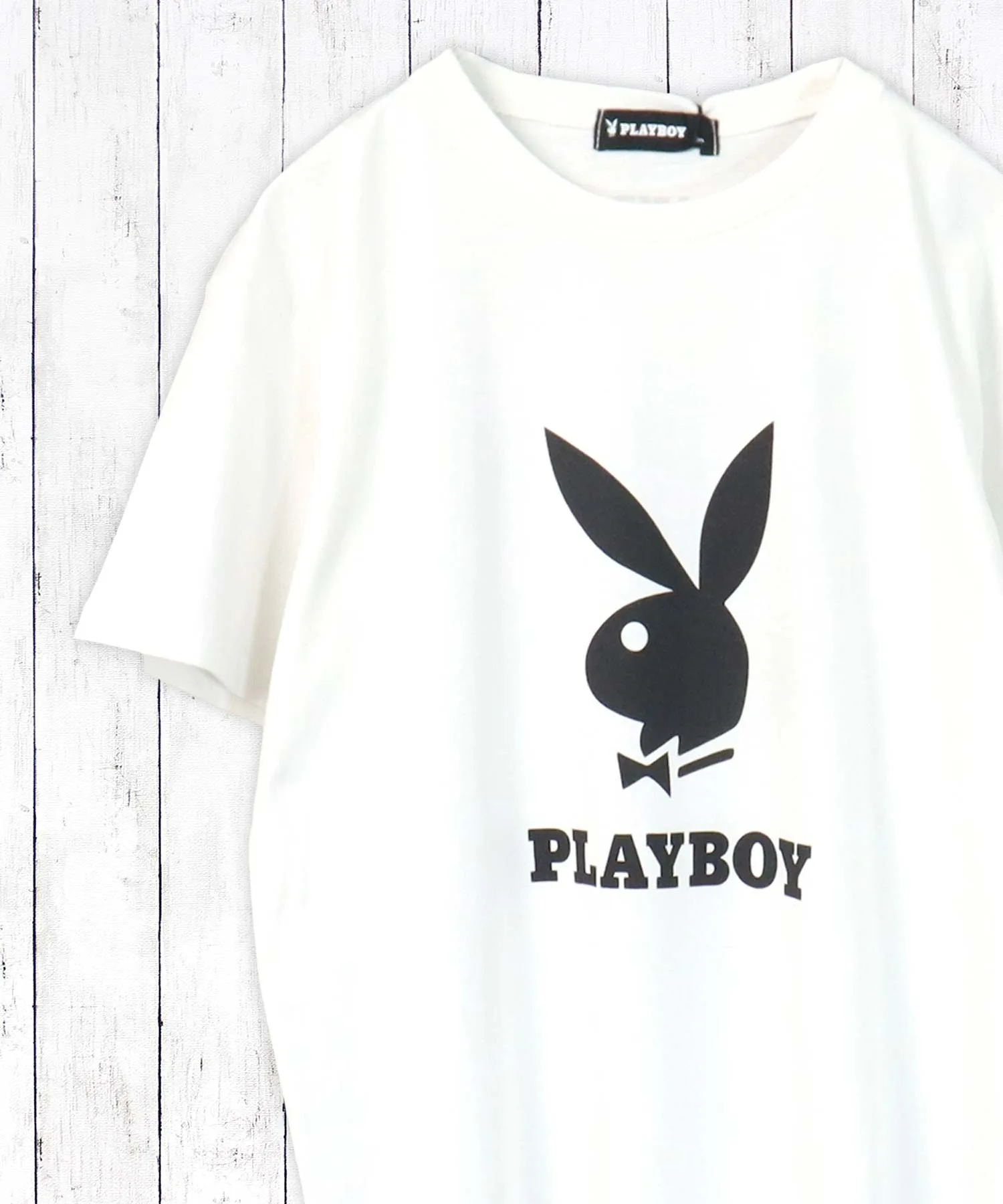 Детская хлопковая футболка PLAYBOY с логотипом бежевого цвета — фото 2