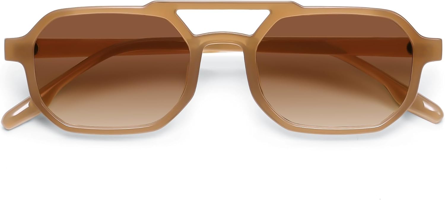 

Солнцезащитные очки-авиаторы SOJOS в стиле ретро, ​​прямоугольные, для женщин и мужчин, модные, классические, в квадратной оправе, 90-е годы, модель SJ2627, Brown/Brown