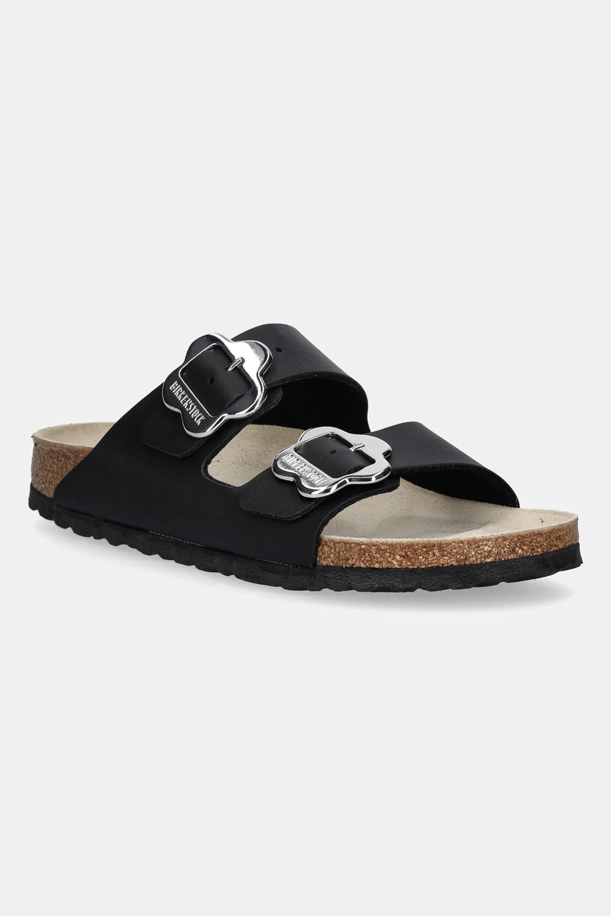 

Шлепанцы Arizona Flower с пряжкой Birkenstock, черный