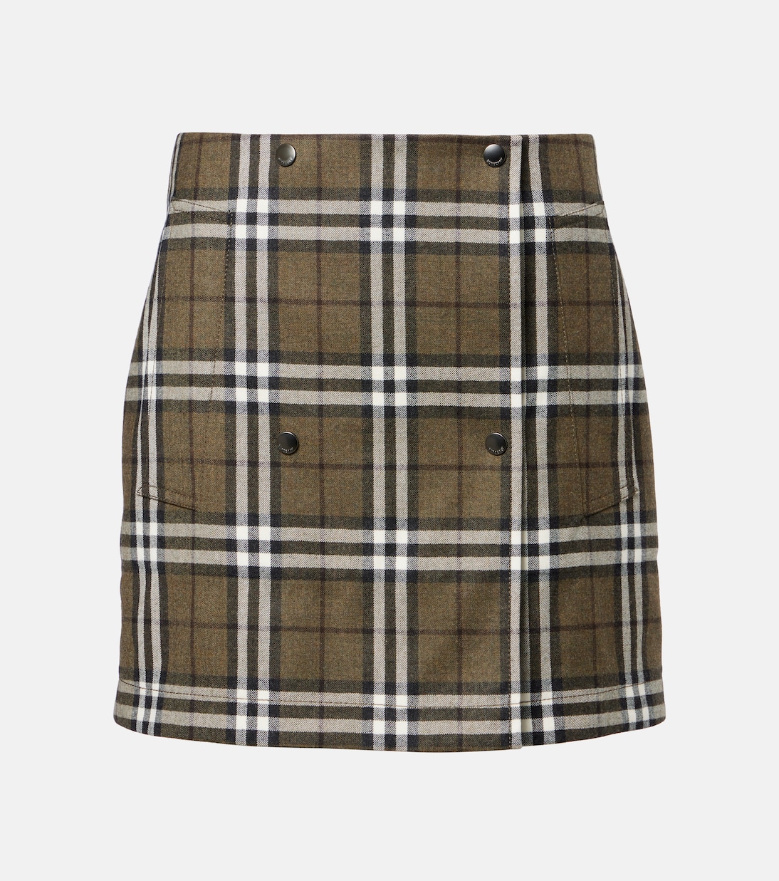 Мини-юбка из шерсти в клетку Burberry Burberry, Shrub/Yew Ip Check