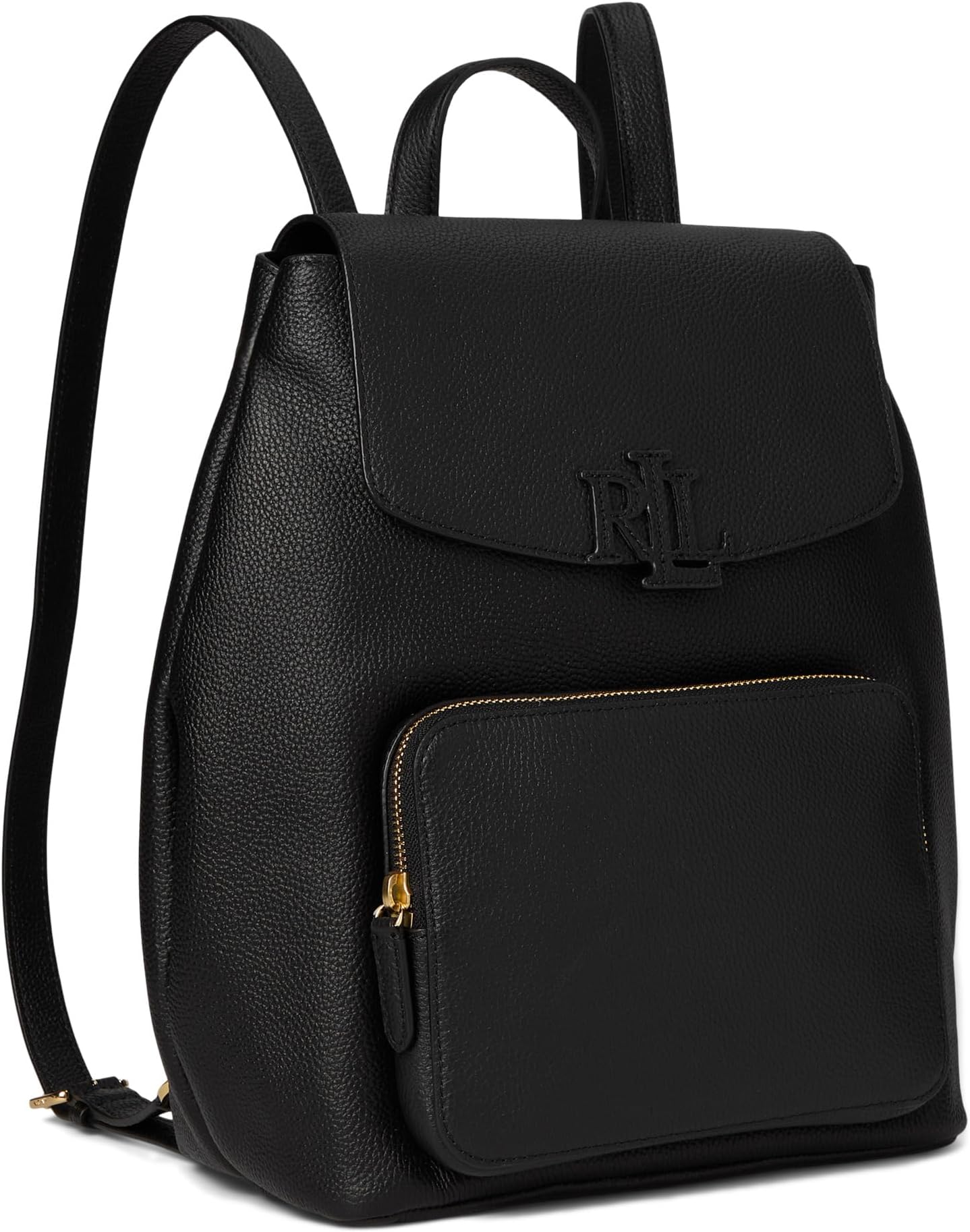 

Рюкзак Lauren Ralph Lauren Pebbled Leather Medium Cameryn Backpack, черный